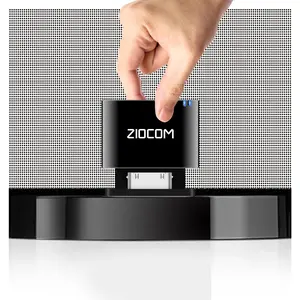ZIOCOM [Upgrade] 30 Pin Bluetooth Adapter Audio Receiver for Bose  SoundDock iPod iPhone and Other 30 Pin Dock Speakers, Music Docking Station, Not for Any Cars or Motorcycles