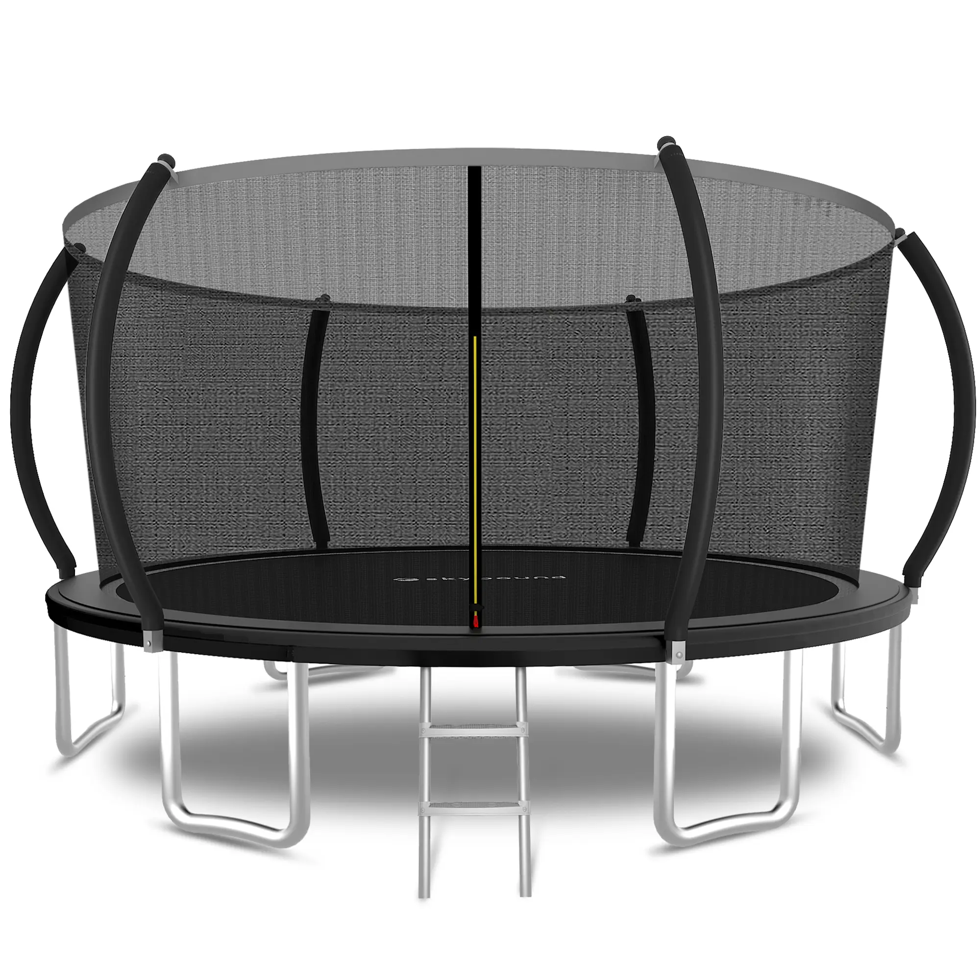 Adjustable Spring Model Trampoline in Blue & Red Colors with Secure Netting and Safety Features