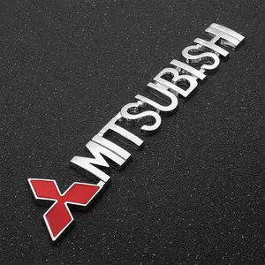 3D Aluminum Alloy Car Emblem Sticker Side Mudguard Decal Trunk Logo for Mitsubishi Ralliart Asx Outlander Accessories