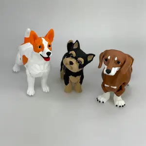 Realistic Dogs 3D Printed Home Decor Figurine
