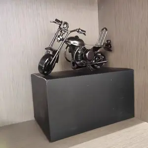 Vintage Metal Motorcycle Model, Retro Car Decoration Art, Decorative Sculptures, Collectible Figurine, Figurines For Collectors, Collectible Gift for Motorbike Enthusiasts, Home Desk Decor, Birthday Present, Home Decor Statue
