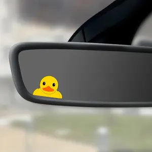 3PCS/SET Yellow Duck Creative Car Sticker for Car Rearview Mirror Decoration, Easily Upgrade Interior's Playful Cute Style, Adorable Design Makes Interior Say Goodbye to Monotony, Show Cute Style Enthusiast Proposition, Sticker for Cars