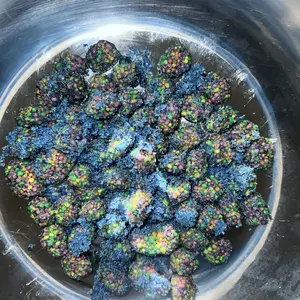 Sour Blue Raspberry Explosion Clusters - Crunchy & Chewy Snack Candy Sweet Tangy