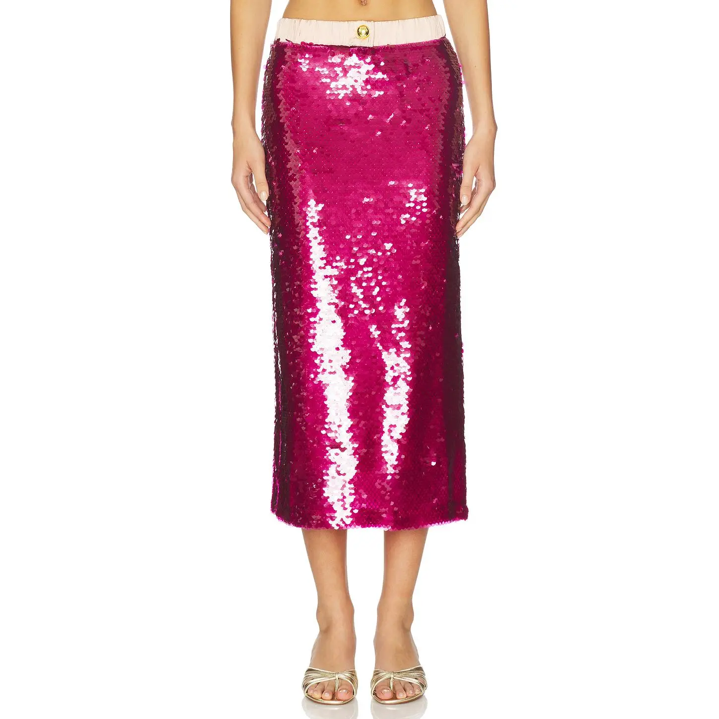 Maude Club Clara Skirt in Magenta Sequin