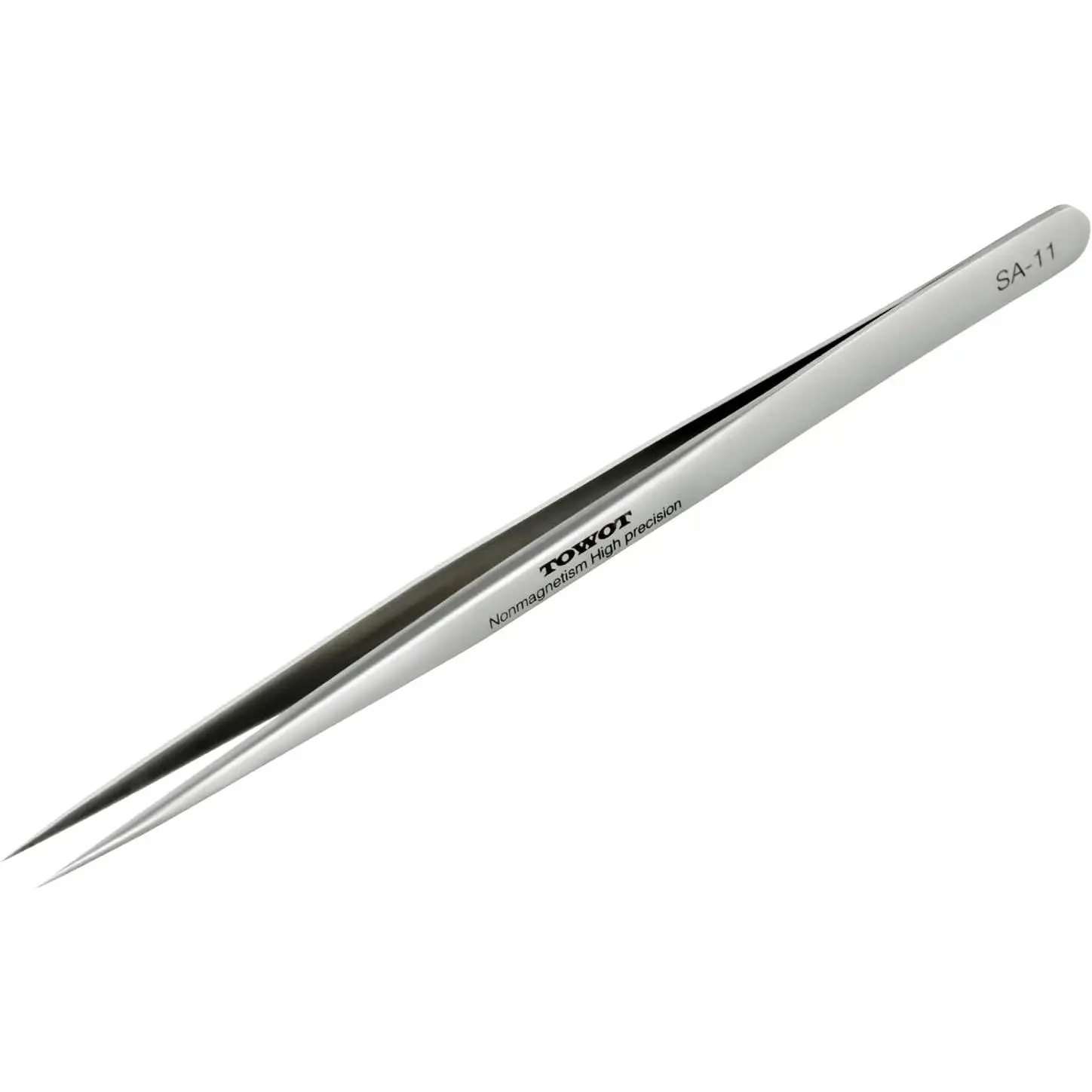 TOWOT Precision Tweezers, Stainless Steel Pointed Tweezers for Craft, Electronics, Soldering, Experimental Work, Jewelry-Making, Non-Magnetic Industrial Tweezers