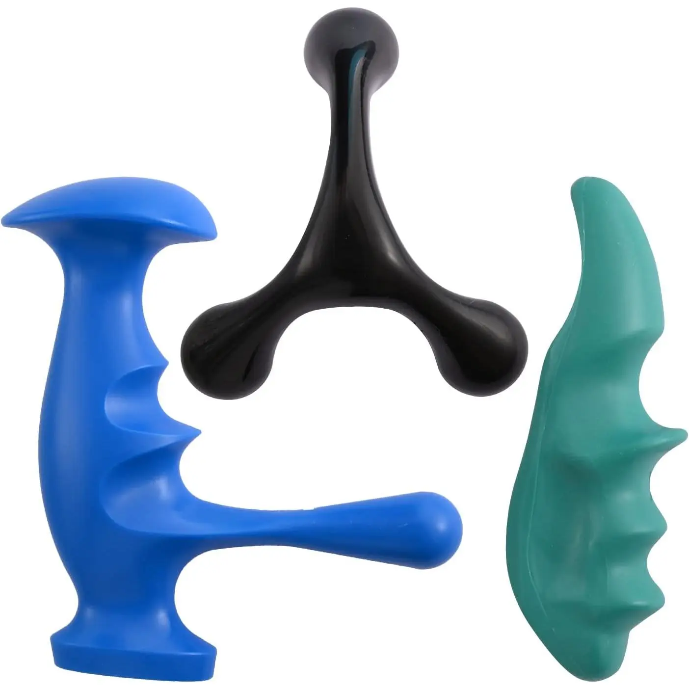 Manual Trigger Point Massage Tool and Thumb Saver for Full Body Deep Tissue Massage, with 3-Legged Massage Knobs, Stress Relief Comfort