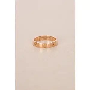 Pre-owned Cartier Rose Gold Love Ring, US Size 5.25 Drop 19