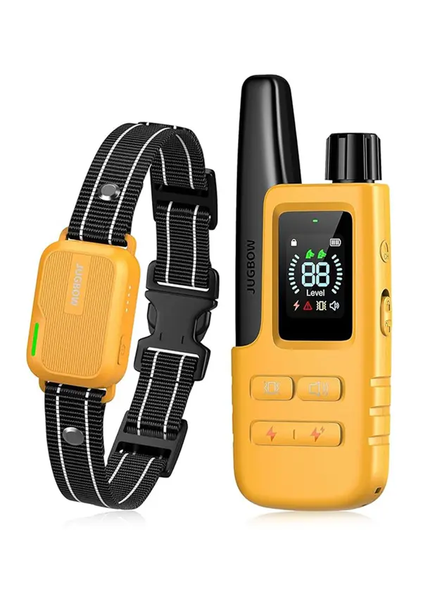 Jugbow Dog Collar - 4200FT Collar with Remote IPX7 Waterproof Collar with 4 Training Modes, Security Lock, Rechargeable e-Collar for All Breeds Outdoor