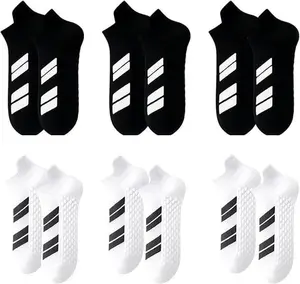 6 Pairs of Sports No Show Socks for Man and Woman, Ankle Socks with Terry Soles Offer Shock Absorption and Wear Resistance, White Daily Socks That Are Sweat-Absorbing and Breathable, Valentine's Day Gift summervibes