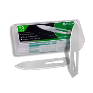 Stainless Steel No.60 Blades Pack of 50, Individually Wrapped for Safety & Hygiene, Ideal for Precision Cutting Tasks, Cutting Supplies
