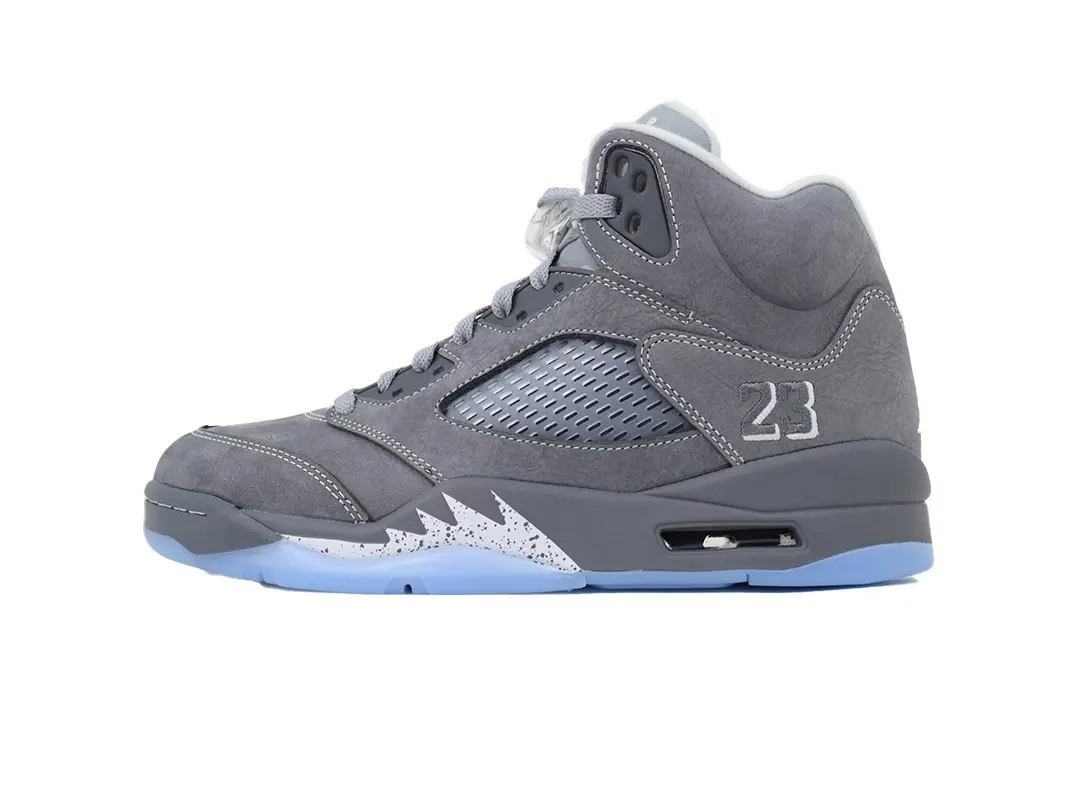 Men Charcoal Gray Suede High Top Retro Basketball Sneakers, Dark Grey Nubuck Ice Blue Sole Cushion Kicks, American Street Hip Hop Trend High Cut Athletic Shoes, Minimal Solid Color Men Daily Casual Footwear