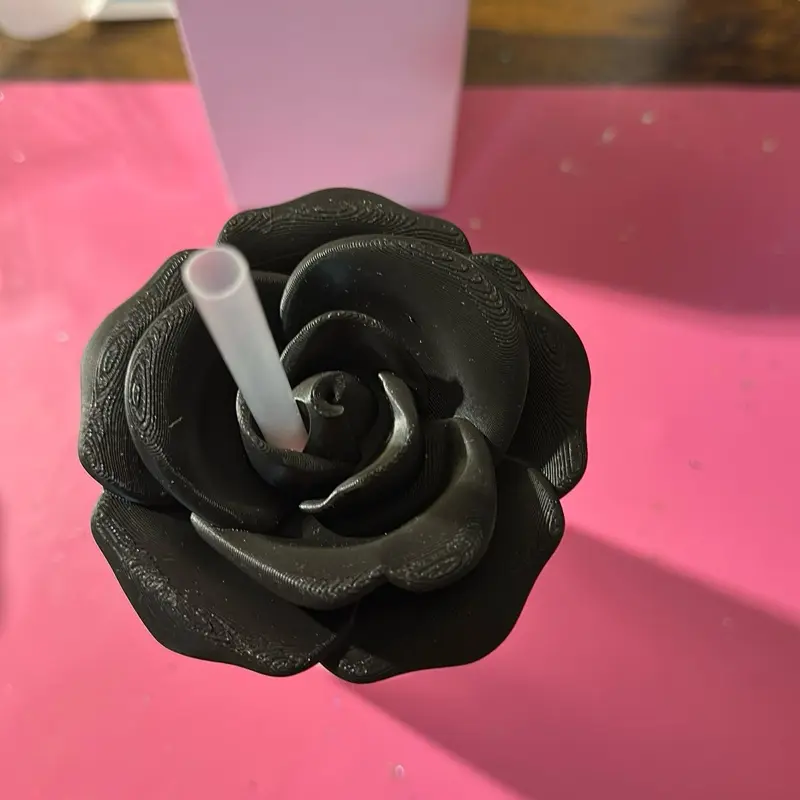 Black Rose Lid Topper