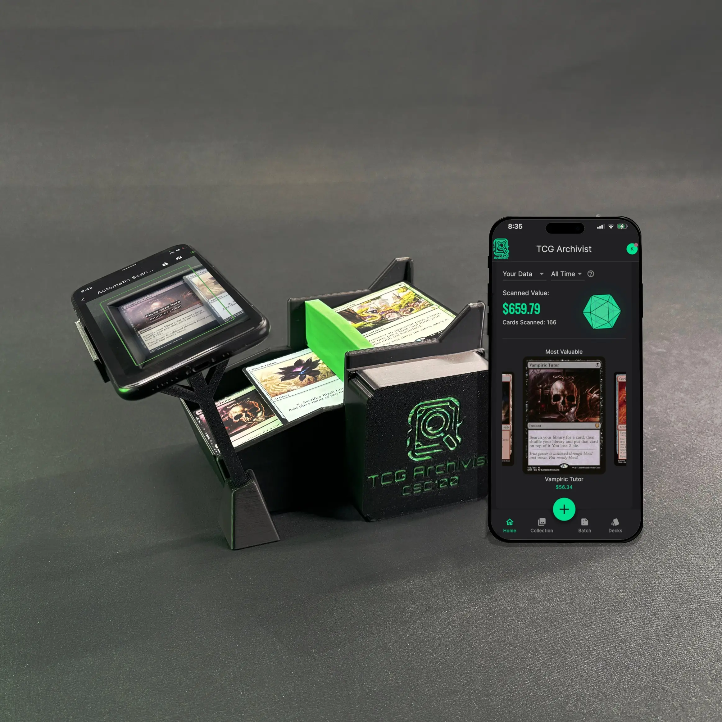CSC100 - Automated Magic: The Gathering Card Scanner.  Use with our TCG Archivist App.