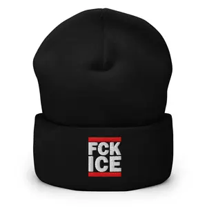 Fck ICE Beanie - Abolish ICE Embroidered Hat - No Human Is Illegal - Anti ICE Protest Gear - Immigrant Rights Activist Gift - Social Justice