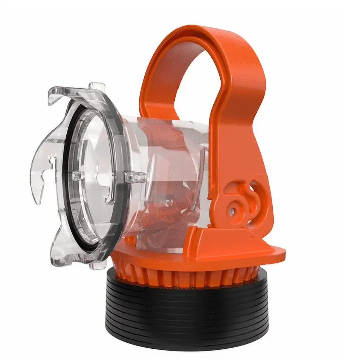 Camco Rhino RV Sewer Hose Elbow with Drain Lock Adapter for Camping, 1 Pack - Orange (39730)