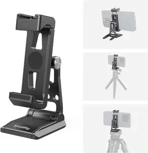 SMALLRIG Metal Phone Tripod Mount, Cell Phone Mount with Quick Release Adapter for Arca-Swiss, Multifunctional Phone Holder for Arca-Type Tripod, for DJI RS 3 mini Stabilizer, for iPhone - 4611