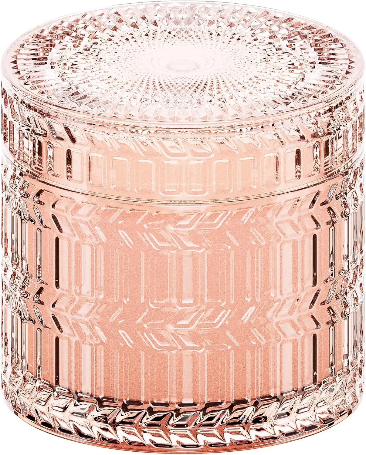 Sandalwood Rose Scented Candle with Crackling Wood Wick, 7.4oz Pink Soy Candle for Home Scented, 55H Clean Burn, Non-Toxic Aromatherapy Candle for Relaxation, Romance & Gifting
