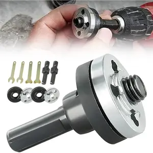 Multifunctional Adjustable Rotary Driver Cutter Shaft Accessories Drill Angle Grinder Adapter for Cutting Disc,Electric Drill Angle Grinder Connecting Rod Set,  Polish Disc and Polish Sponge Power Tools Heavy Duty.