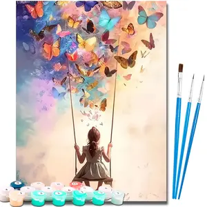 Paint by Numbers Kit for Adults Beginner,Easy Adult Paint by Number Kits on Canvas DIY Painting for Surprise Gift Home Wall Decor 16x20 Inch