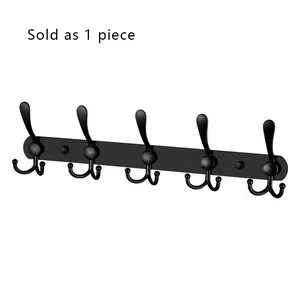 1Pc Modern Design Stainless Steel Wall Hooks, Multi-Purpose Storage Hooks for Bathroom, Kitchen, Clothes & Hats