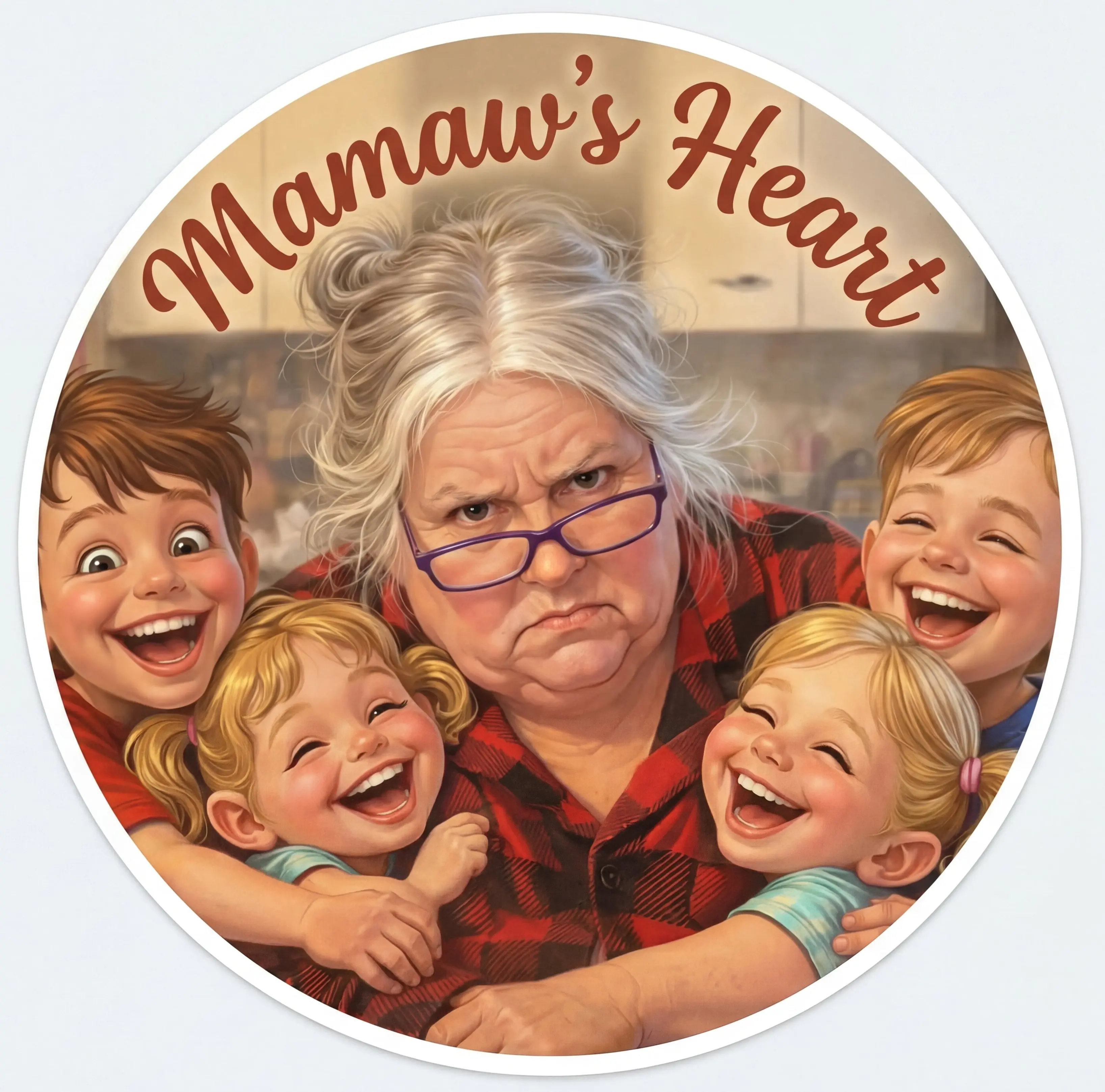 Mamaws Heart Helmet Window or Helmet Decal