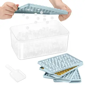 【Drinking Ice】WIBIMEN Mini Ice Cube Tray, 104x4 PCS Crushed Ice Tray - for Cold Drinks, Whiskey - Iced Coffee Accessories - Kitchen Utensils Round
