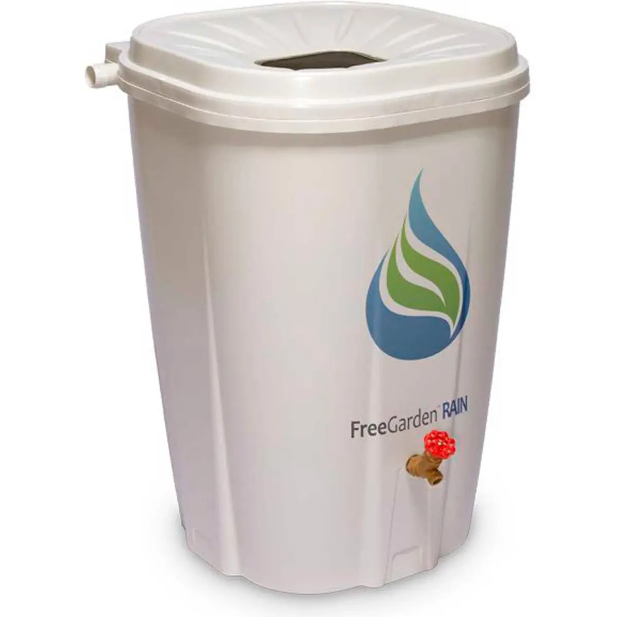 EWC-10 FreeGarden 55gal Polyethylene Rain Barrel Irrigation System - Irrigation Backyard, Water Saving Faucet Extension Watering Equipment, 33"H x 23.875"W x 23.875"L, 24in, 20lbs, Screen, Child Locks, Outdoor Home Improvement Watering