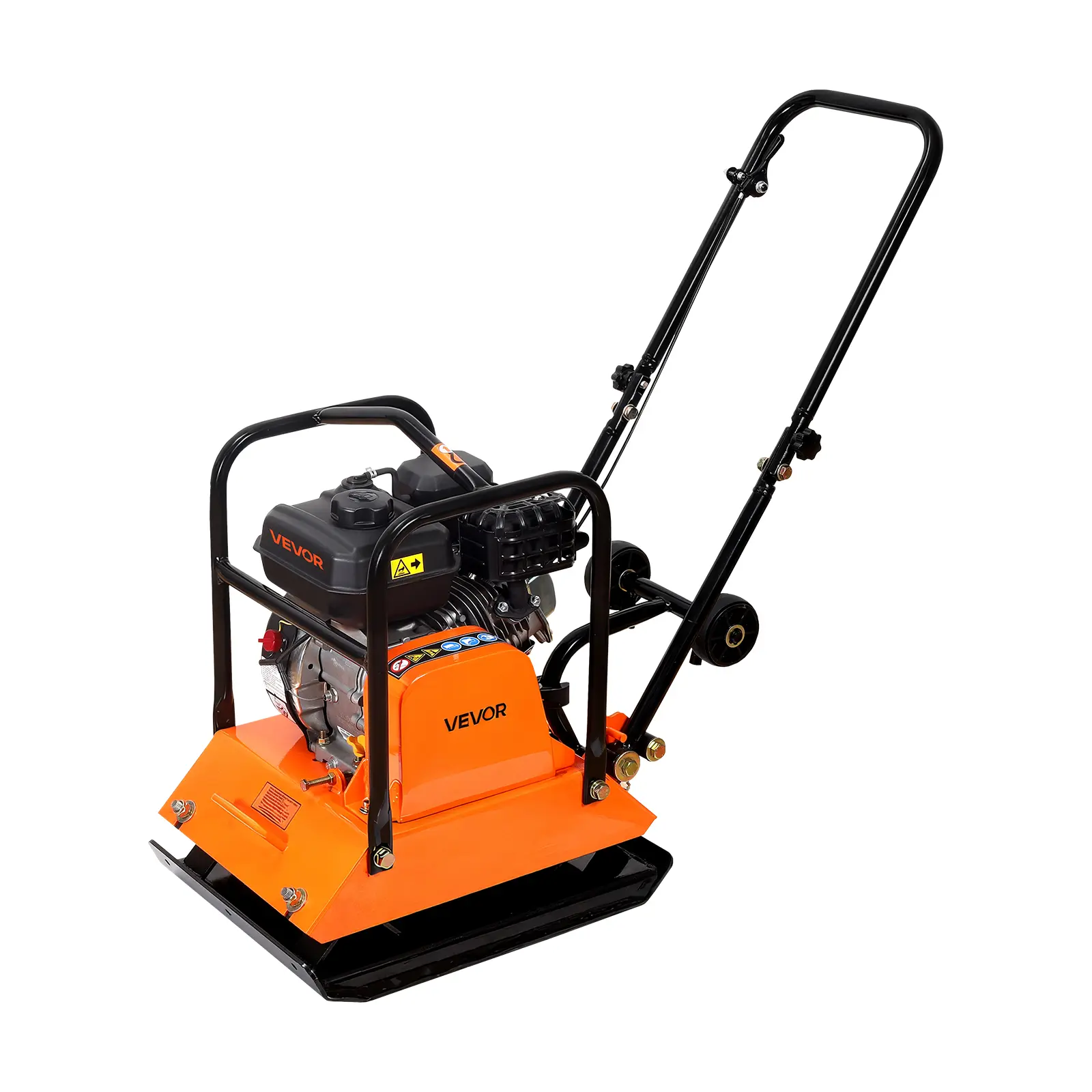 【SummerFinds】VEVOR Walk-Behind Plate Compactor, 6.5 HP 196CC EPA-Certified Gas Engine, 5700 RPM, 4047 lbs Compaction Force, 21x16 in Plate, Durable Construction, Large Capacity Fuel Tank, Non-Slip Handle for Paver Landscaping, Foundation, Road Surfacing