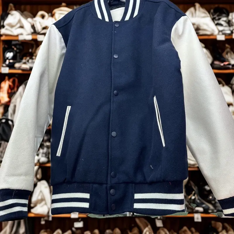 Unisex Stylish Letterman Jacket - Long-Sleeve Casual Top, Lightweight Operator Coat for Men, Women's Menswear Outerwear, Operator Coats, L