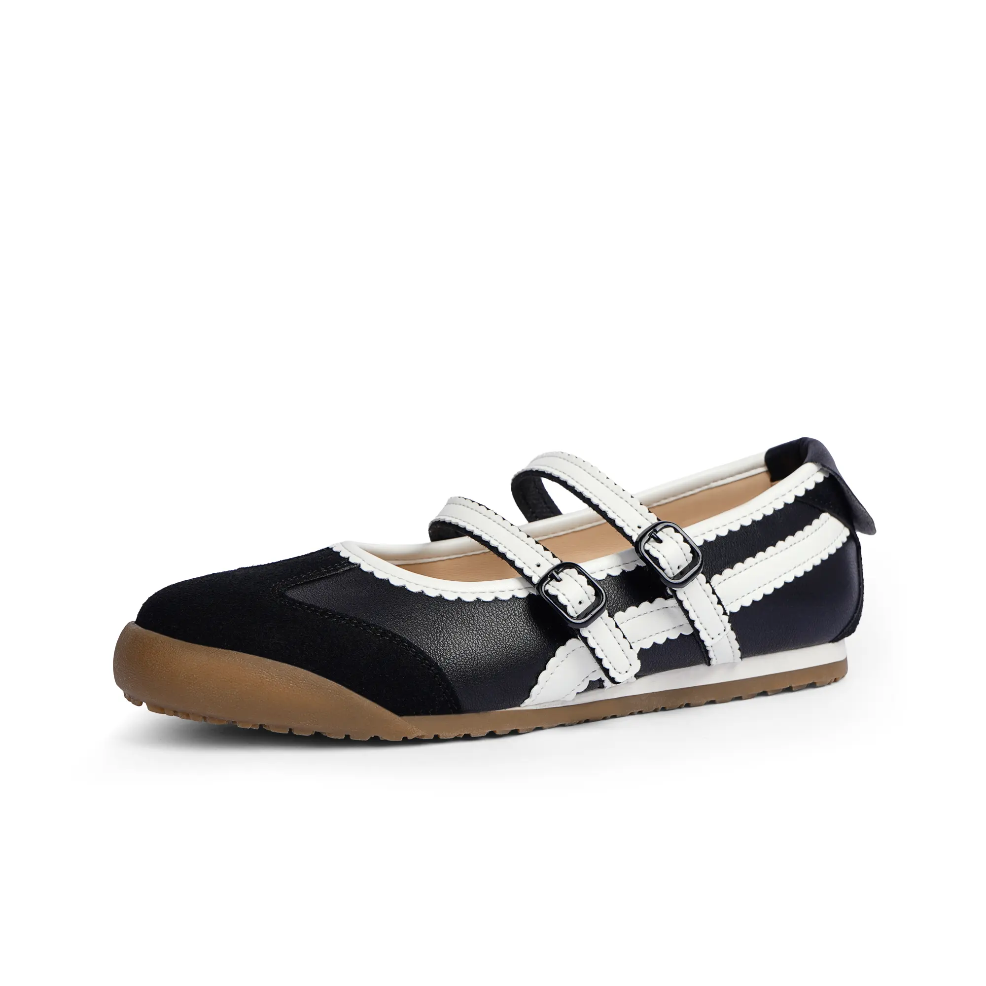 [Tigeridea]Fashion Sneakers for Women Mary Jane Shoes Comfortable Flat Two Strap Flat Shoes ballet flat summer vintage lightweight