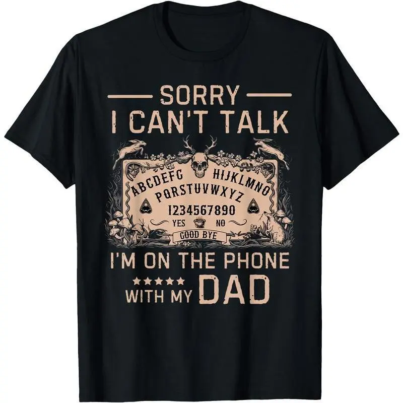 Funny Ouija Graphic T-Shirt for Men, Classic Relaxed Fit Crewneck in a Soft, Breathable Cotton Fabric
