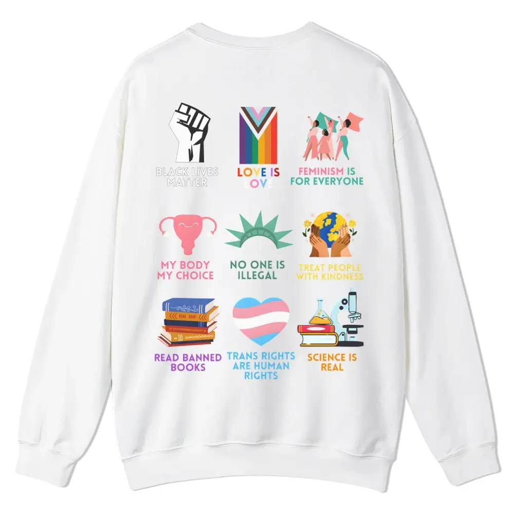 Unisex Sweatshirt, "Big Fan Of Human Rights" Graphic Top in 100% Cotton Stretch Fabric for Casual Streetwear & Fall Sports, Menswear, Long, Sleeve, Personalized, Hoodie, Graduations