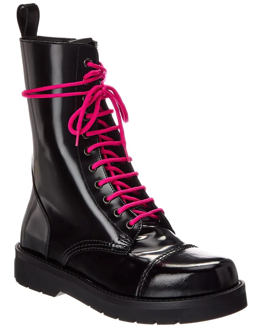 Valentino Leather Combat Boot Valentino Leather Combat Boot