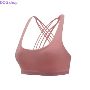 Women's Cross-Back Sports Bra - Wireless, Built-in Chest Pads, Shockproof, Supportive Yoga Workout Vest for Gym & Fitness Training