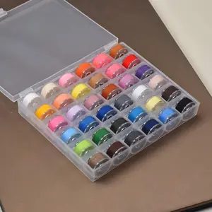 36 Colors Sewing Thread Set, 36pcs Sewing Machine Thread Bobbins with Storage Box, Sewing Supplies for Home & Sewing Shop