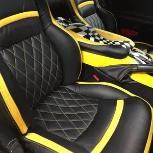 Corvette C5 Seat Covers | 1997-2004 | Black & Yellow | Diamond