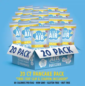 Pancake Puffcorn Single Serve  - 20 bags - Like Air Puffcorn