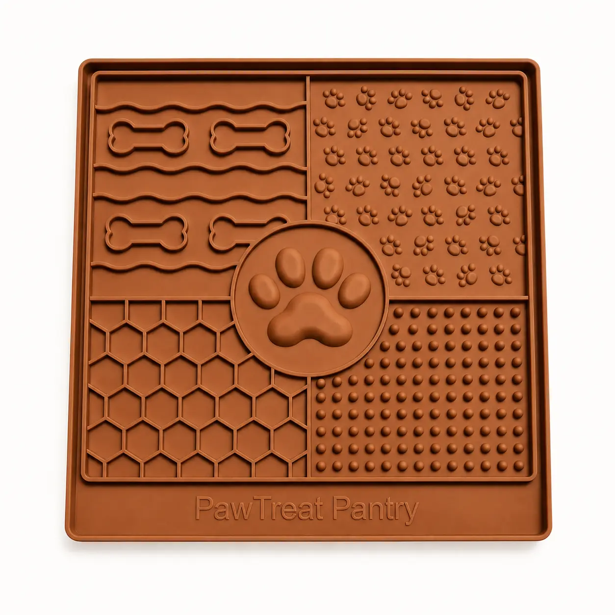 PawTreat Pantry Max Signature Series Silicone Calming Enrichment Set - Dog Lick Mat, Multi-Texture Enrichment Mat with Multi-Zone Textures, Reduces Stress, Anxiety, Boredom, Reduces Boredom