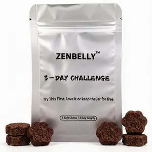 [Sample Pack] ZENBELLY Dog Gut-Calm Complex, 14-in-1 Advanced Probiotics & Calming Soft Chews for Separation Anxiety, Stress Relief & Digestive Support, Savory Beef Liver Flavor, 5 Chews