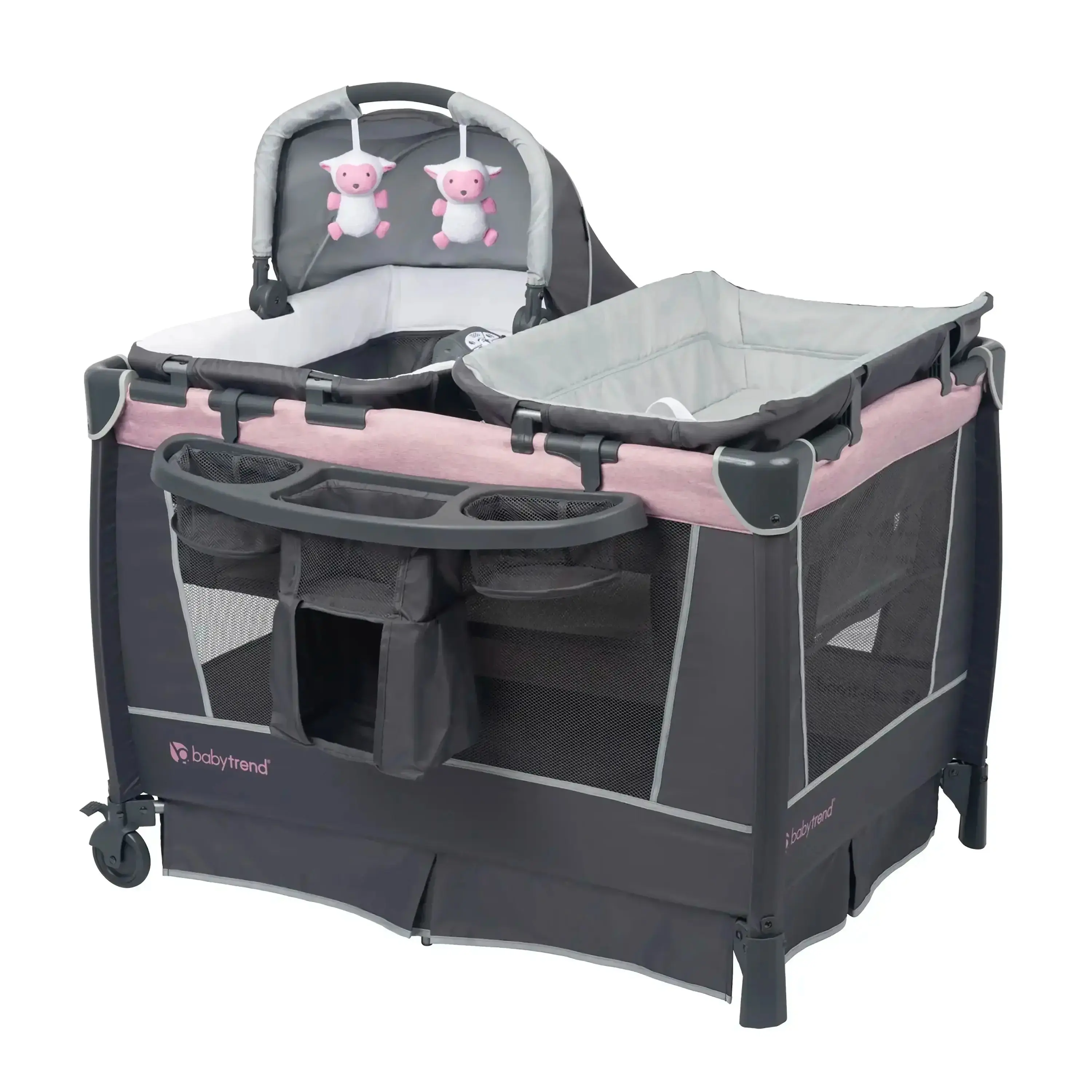 Baby Trend® Simply Smart™ Whisper Grey Portable Nursery Center® Playard w/ Removable Full Bassinet, Changing Table & Organizer Baby Trend® Simply Smart™ Whisper Grey Portable Nursery Center® Playard w/ Removable Full Bassinet, Changing Table & Organizer