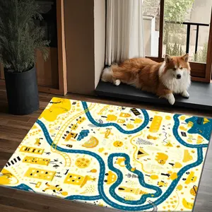 Velvet soft and comfortable patterned printed carpet, Decorative Rug Mat, Home Decorative Rug, Home Decor Rugs, suitable for multiple scenarios, available in various sizes, soft and non-shedding.