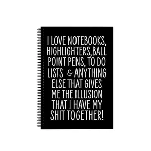 Funny Humor Lined Notebook for Office & School - Spiral Planner Notebook Journal with Witty Quote About Stationery Love, Lined Pages for Writing, Planning & Daily Notes, Relatable Gift for Stationery Lovers & Colleagues