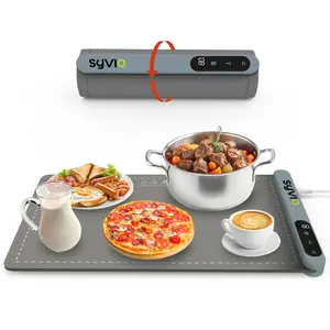 Syvio Food heating plate with a maximum temperature adjustable to 212°F a multi-functional hot pot kitchen appliance