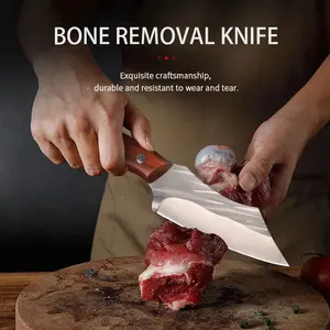 Stainless Steel Kitchen Knives, Household Meat Cleaver, Portable Outdoor Camping Cooking Knife