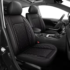 5-Seat Full Set Car Seat Covers & Protectors for Toyota Corolla Cross 2022-2026, Leather and Ice Silk Fabric Breathable Cushions, Car Seat Protectors