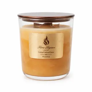 Caramel Orchard Wood Wick Aromatherapy Candle