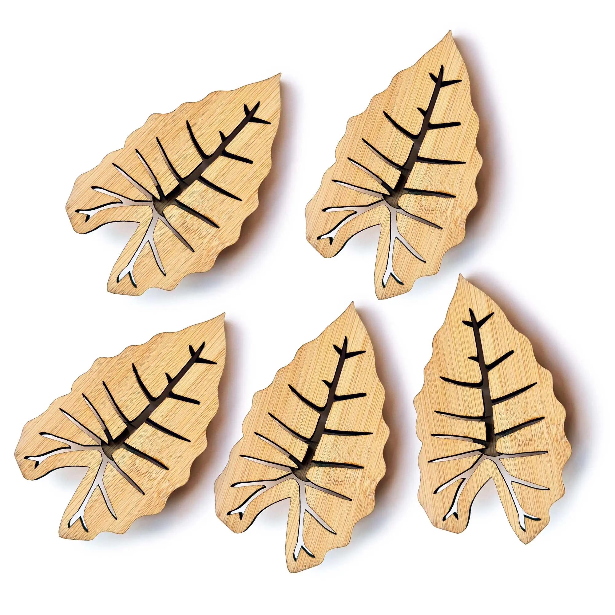 Cali Leaf Wall Trellis 5-Pack - Modern Vertical Plant Displays for Any Room - Stylish & Functional Design for Small or Large Spaces