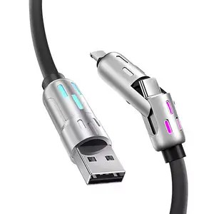 240W Multi Charger Cord - 4 in 1 Charging Cable for Mobile Devices Alloy
