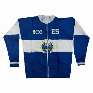 El Salvador Jacket Unisex Man Colorblock Patch Distinctive X Logo Versatile Fit