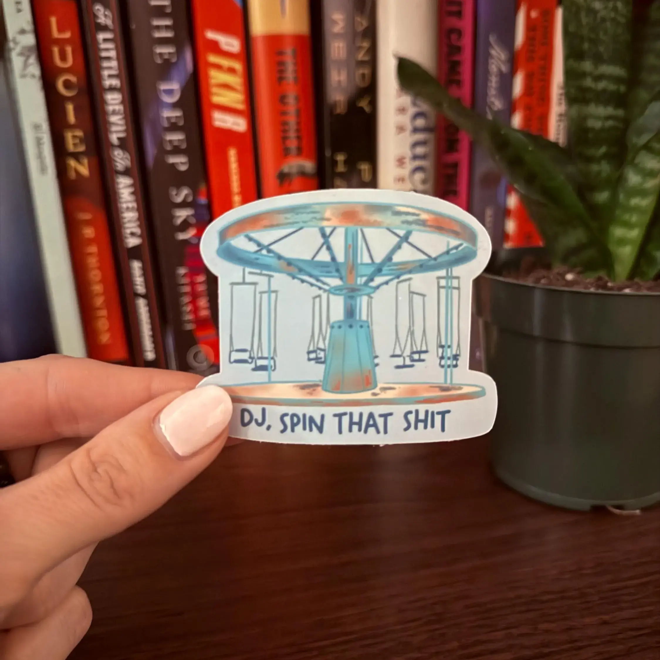 NJ Kpop DJ Spin that Shi.t Die-Cut Stickers, Spring Day Funny Sticker Music Collection, Gift for Fans